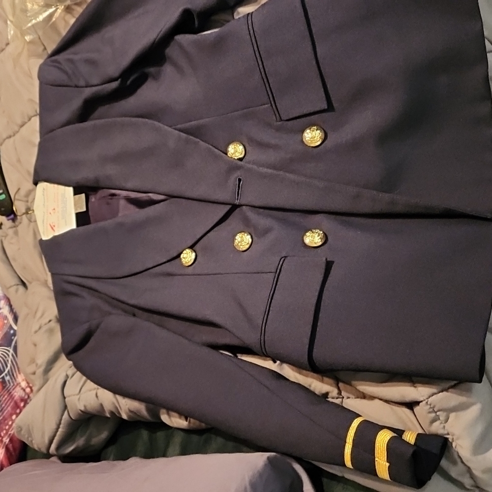 Navy blue women's captain jacket